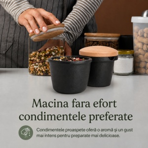 Rasnita–mojar din fonta pentru condimente uscate, 6x8 cm - Img 3