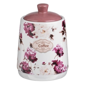 Recipient ceramic pentru Cafea, dimensiune 11x15.5 cm, capacitate 300 ml, imprimeu floral