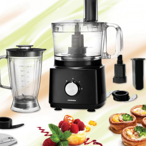 Robot de bucatarie Heinner HFP-750BK, 750 W, Bol 1.2 l, Blender 1.8 L, Disc feliere, Maruntire, Negru - Img 4