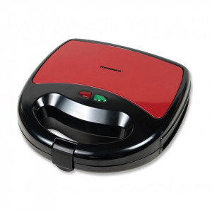 Sandwich maker, Heinner SM-K750BKRX, 750 W, Plita grill fixa cu invelis antiaderent, indicator luminos