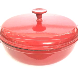 Semioala din fonta emailata cu capac, 30×9 cm, 4 L - Img 3