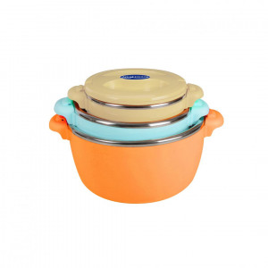 Set 3 caserole termice Cooking by Heinner, Nova, 2 - 4 - 6 L, Orange - Img 4