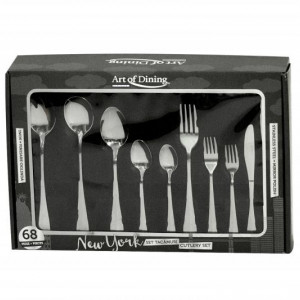 Set tacamuri 68 piese Heinner, New York, Inox