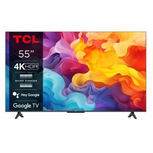 Televizor LED Smart TCL 55V6B (Gama 2024), 4K Ultra HD, 139 cm, Negru/Gri