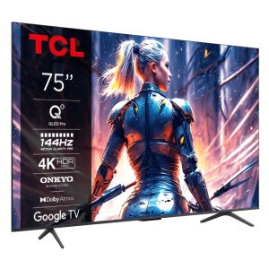 Televizor TCL QLED 75T8B, 189 cm, Smart Google TV, 4K Ultra HD, 100Hz, Clasa F (Model 2024) - Img 2