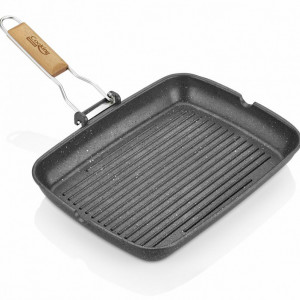 Tigaie grill cu maner detas 35x25x4.5 cm