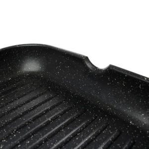 Tigaie grill din aluminiu turnat, diametru 28 cm, baza inductie, acoperire antiaderenta, Ella Home 2579 - Img 4