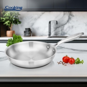 Tigaie inox cu 3 straturi, dimensiune 24x4 cm, finisaj satinat, Heinner HR-MRK-3AT24 - Img 4