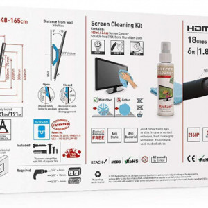 TILT FLAT/CURVED TV MOUNT+SCREEN CLEANER - Img 3