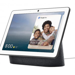 Boxa inteligenta Google Nest Hub Max, HD touchscreen 10", Camera wide 6.5 MP, Difuzoare stereo, Wi-Fi, Negru