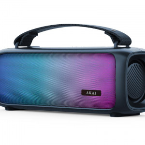 Boxa portabila Akai ABTS-08-BL, 8 W, Lumini RGB, FM Radio, Bluetooth, Albastru - Img 2