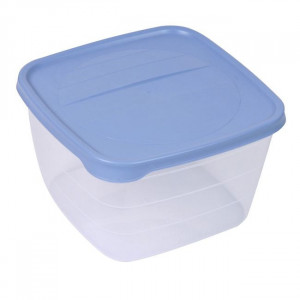 Caserola alimentara din plastic cu capac, capacitate 4 L, dimensiune 20.5x20.5x13 cm