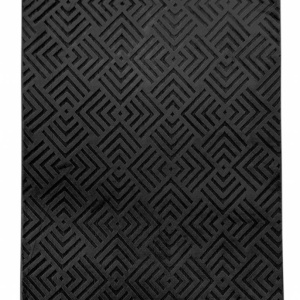 Covor cu blanita tip iepure DOVER, 160x230 cm, Negru - Img 2