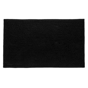 Covoras pentru baie cu model reliefat, dimensiune 75 x 45 cm, Negru