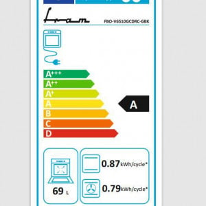 Cuptor incorporabil Fram FBO-V6510GCDRC-GBK, Electric, 69 l, Autocuratare catalitica, Clasa A, Timer digital, Display touch+Butoane, Grill, Iluminare, Blocare display, Sticla neagra - Img 2