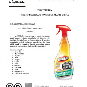 Degresant Forte Bucatarie, Spuma, 500 ml, TRIUMF - Img 2