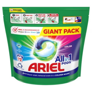 Detergent de rufe Capsule, Ariel all in One Pods Color, 72 de spalari
