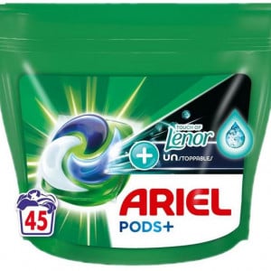 Detergent de rufe capsule, Ariel All in One Pods, Touch of Lenor Unstoppable, 45 capsule - Img 2