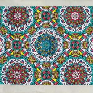 Fata de masa din PEVA, dimensiune 140x180 cm, model Mandala - Img 3