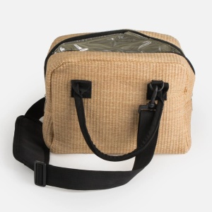 Geanta termica pentru plaja din paie, dimensiune 21x14x20 cm, capacitate 7 l - Img 4