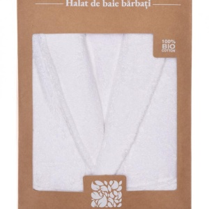 Halat de baie barbati, bumbac organic, marime universala - Img 4