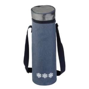 Husa izoterma pentru sticla, capacitate 1.5l, dimensiune 11x35 cm, Albastra