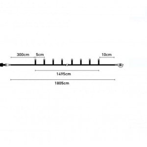 Instalatie de Lumini cu 300 de becuri LED Alb Cald Extensibila 18.05m - Img 3