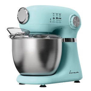 Mixer planetar FRAM FPM-D1010GR, 1000W, bol inox 5L, 12 viteze + Pulse, angrenaj metalic, accesorii pentru mixare si framantare, verde