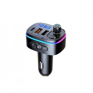 Modulator FM cu Bluetooth si RGB Serioux ABFM65, Type C, USB, Hands Free, Asistent vocal - Img 3