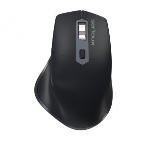 Mouse Serioux Apex 166, 2400 dpi, ergonomic, reincarcabil USB-C, negru - Img 1