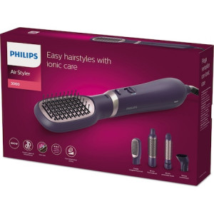 Perie cu aer cald Philips Seria 3000 BHA313/00, 800W, tehnologie cu ioni, 4 accesorii, diametru perie 38mm, setare temperatura de ingrijire si aer rece, infuzata cu ulei de argan - Img 6