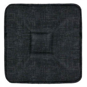 Perna decorativa pentru scaun, doua fete, dimensiune 39x39x3 cm, Neagra