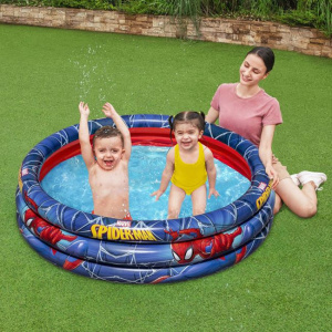 Piscina gonflabila pentru copii, 3 inele, dimensiune 1.22 x 0.30 m, capacitate 200 l, Spider-Man - Img 4