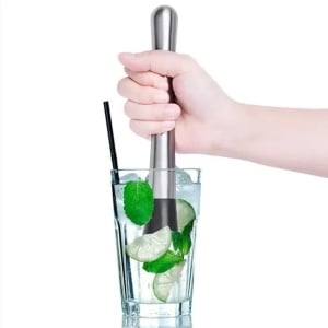 Pistil metalic pentru cocktail, dimensiune 3.5x3.5x20.5 cm - Img 2