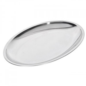 Platou servire oval metalic, 27 cm