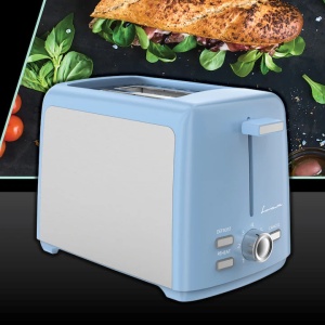 Prajitor de paine FRAM FTP-800SSBL, 800W, capacitate 2 felii, functi, 7 niveluri de rumenire, tavita detasabila, Albastru - Img 2