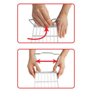 Raft pliabil din plastic cu picioare metalice, dimensiune 37.5x23.5x18 cm - Img 2