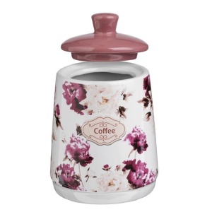 Recipient ceramic pentru Cafea, dimensiune 11x15.5 cm, capacitate 300 ml, imprimeu floral - Img 2