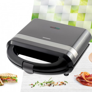 Sandwich maker Heinner SM-H700BK, 2 sandwich-uri, 700w, Negru - Img 4