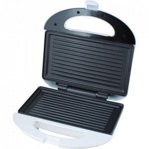 Sandwich maker, Heinner SM-K750W, 750 W, placi antiadezive fixe tip grill, Alb - Img 2