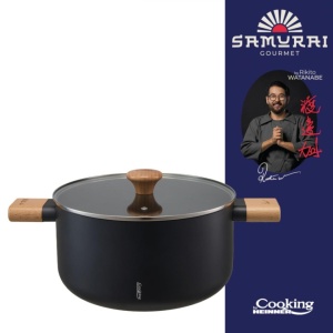 Semioala profesionala cu capac, dimensiune 24x12.5 cm, capacitate 5.3 l, acoperire antiaderenta, by Chef Rikito Watanabe - Img 2