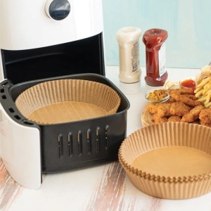 Set 25 hartii de unica folosinta pentru Air Fryer, dimensiune Ø20x4.5cm - Img 2