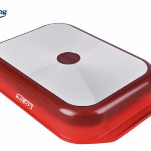 Tava inalta aluminiu cu acoperire ceramica, 39.5x26 cm, Red Line - Img 4