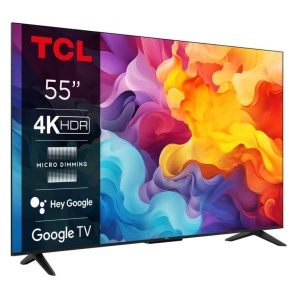 Televizor LED Smart TCL 55V6B (Gama 2024), 4K Ultra HD, 139 cm, Negru/Gri - Img 2