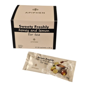 Miere și lămâie pentru ceai | Sweety Freshly, 20 plicuri x 20g