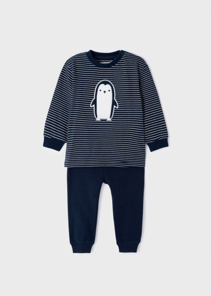 Trening cu aspect catifea model pinguin baiat