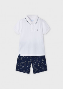 set vara baieti bumbac organic, tricou si pantaloni scurti - producator Mayoral