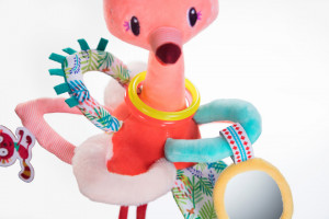 Jucarie din plus interactiva, Flamingo Anais cu manere - Img 4