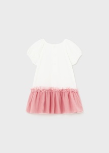 Rochie combinata tul roz - Img 2