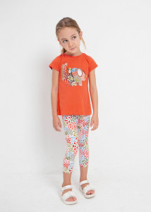 set vara fete bumbac sustenabil, bluza si colanti - producator Mayoral
